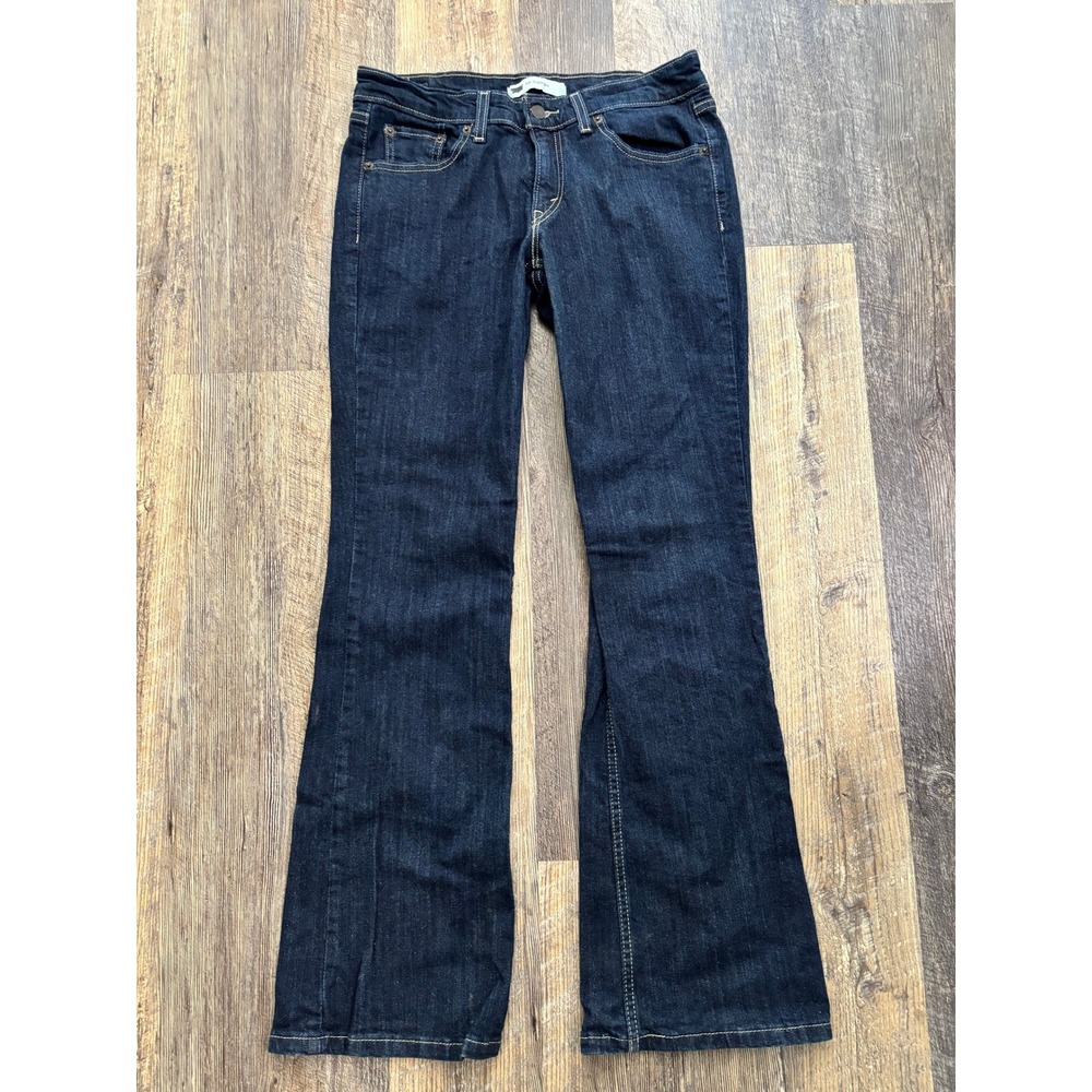 Levis 518 Superlow Bootcut Jeans Dark Wash Indigo Blue W29 L32‎ 9M 11518-0072